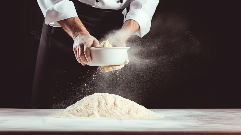 面包师傅真在筛粉匠心之面粉,高清,摄影图,摄影图片,图片大全,摄影图免费下载